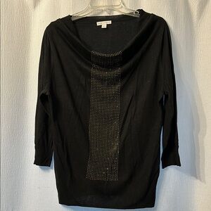 New York & Company Embellished Cowl Neck Sweater